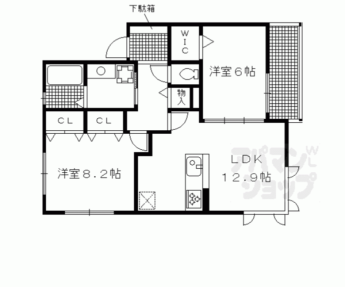 【ビューハイツＡ】間取