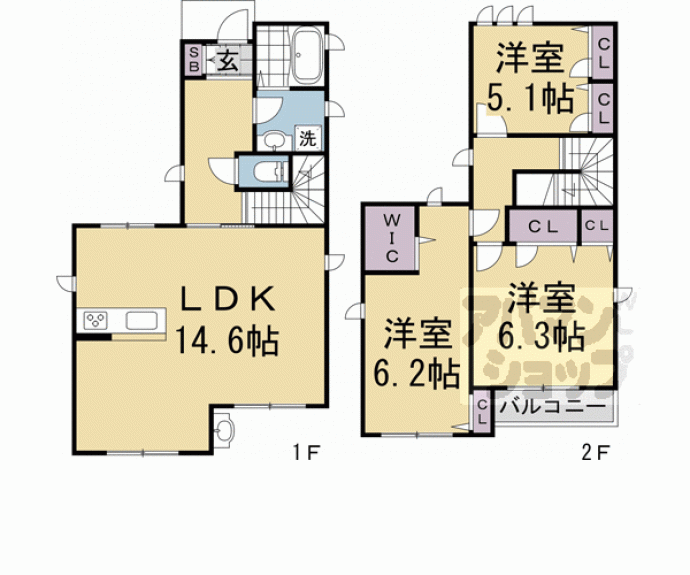 【ウエストヒルズ】間取