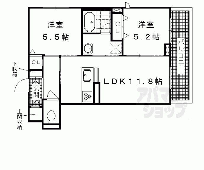 【ローズコートタニア】間取