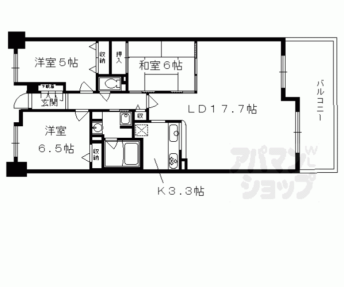 【パデシオン京都駅前】間取