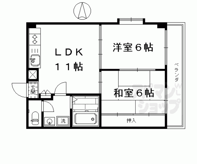 【コーポ西ノ庄】間取