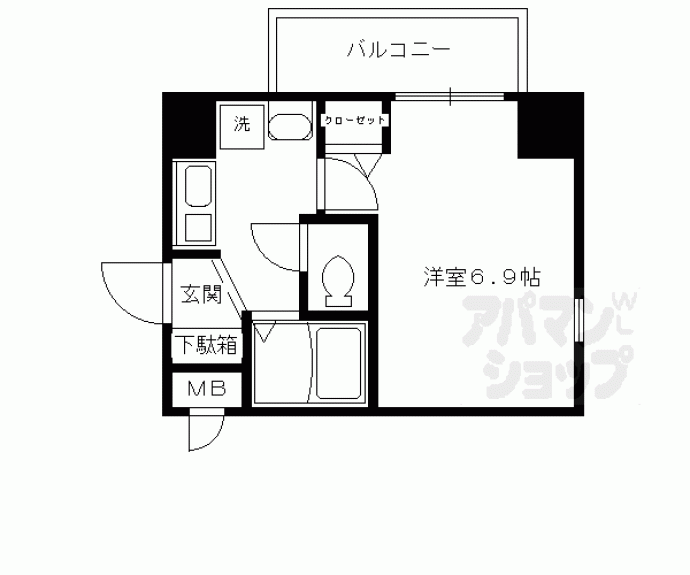 【エイペックス京都新京極Ⅰ】間取