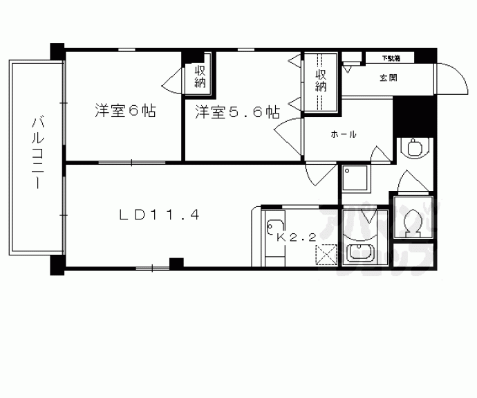 【ブルック御池】間取