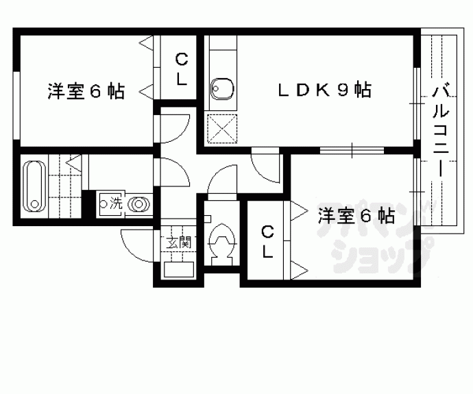 【ウエストビレッジ桃山】間取