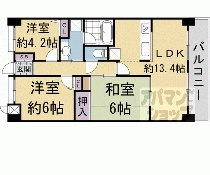 【グランドメゾン伏見桃山】間取