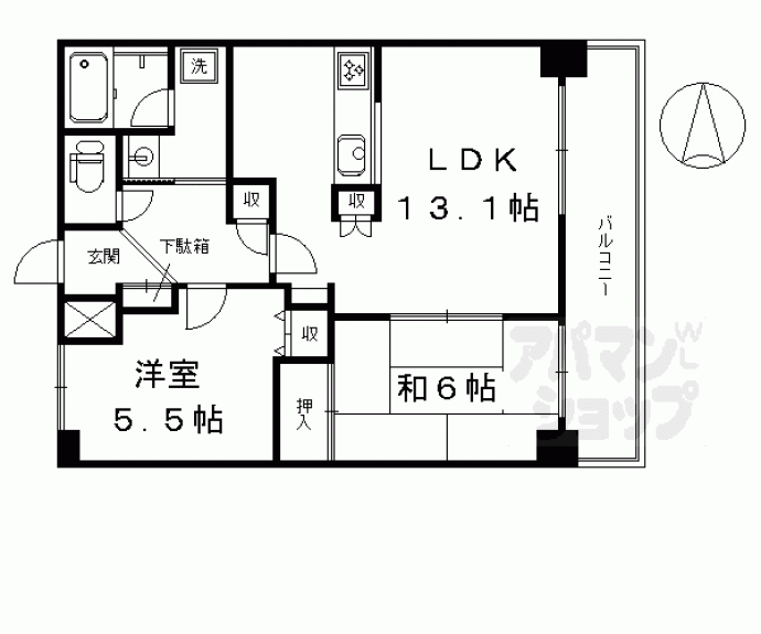 【セントフローレンスパレス十条】間取