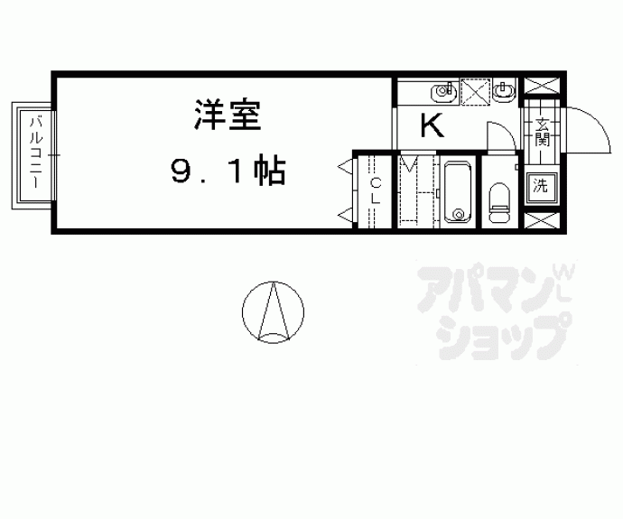 【Ｃａｌｍｅ五条】間取