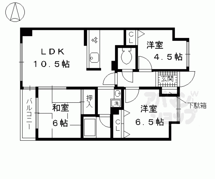 【サーパス桂南】間取