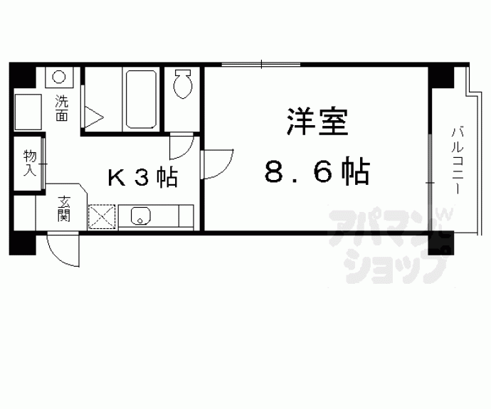 【ＣＡＳＡ　ＹＡＭＡＢＵＮ　Ⅱ】間取