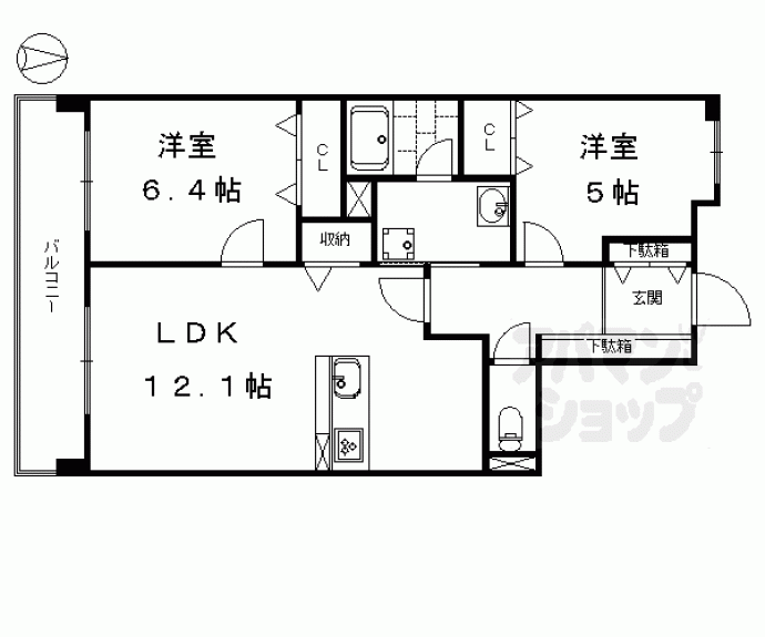 【パデシオン十条駅前】間取