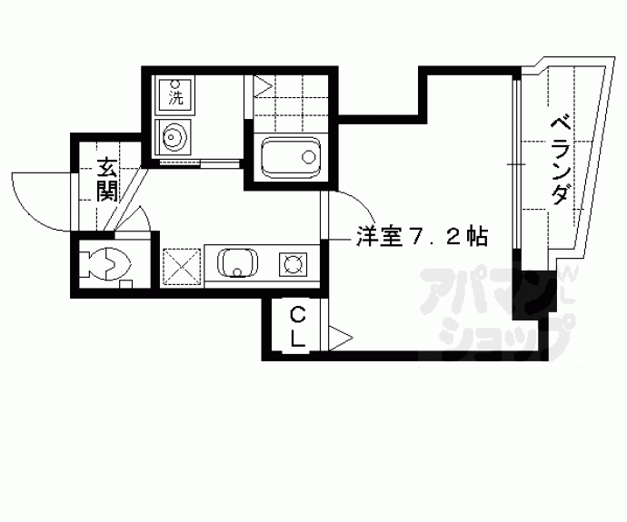 【ル・サフィール西大路Ⅱ】間取