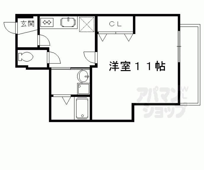 【ノースサイド西大路】間取