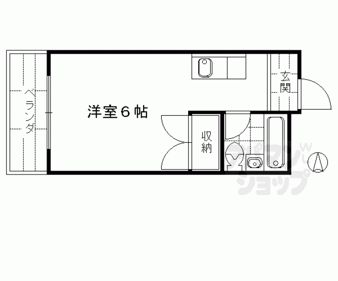 【ノースサイド西大路】間取