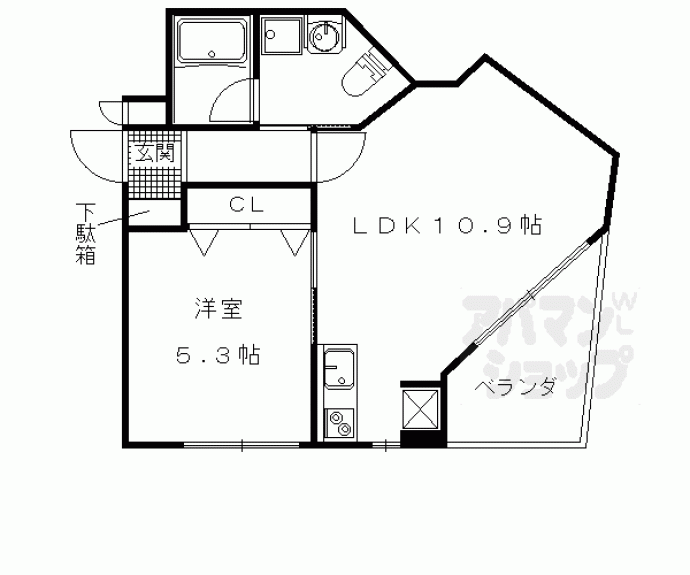 【ＰＡＲＫ　ＨＩＬＬＳ　ＯＹＡＫＥ　２】間取