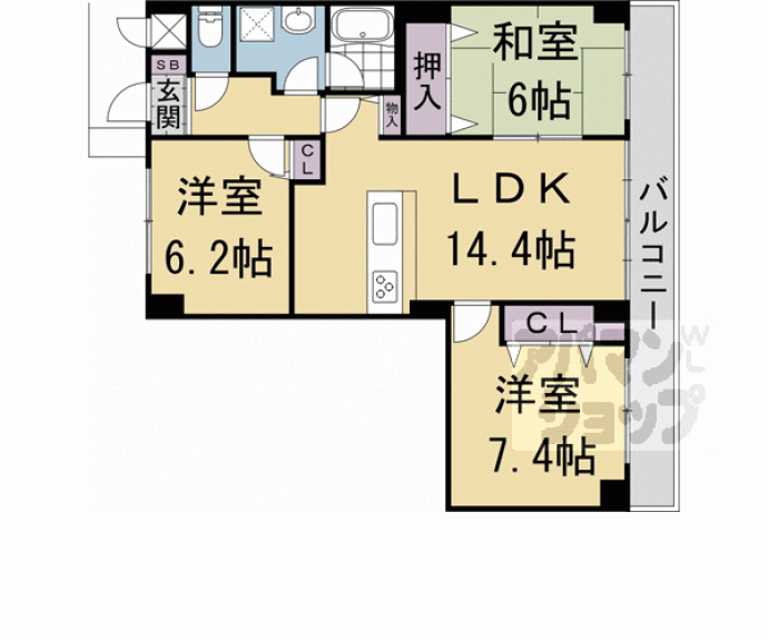 【フォルム五条通り】間取