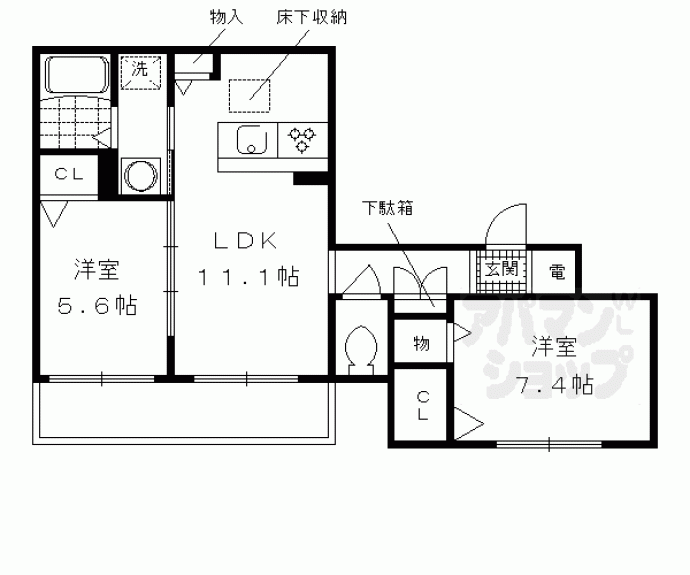 【シャーメゾン伏見桂川】間取