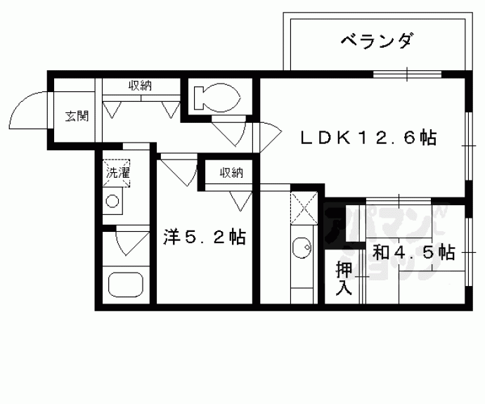 【パインフィールド七条】間取