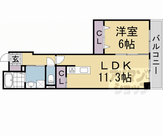 【パインフィールド七条】間取