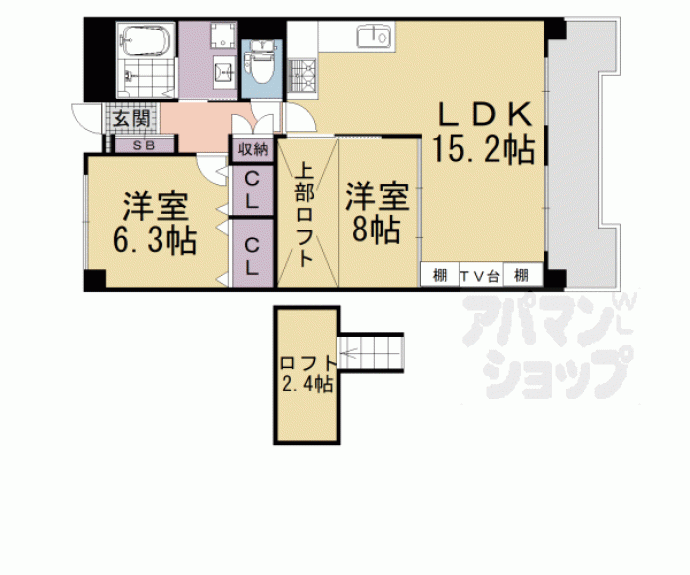 【ルシェル山科森野町】間取