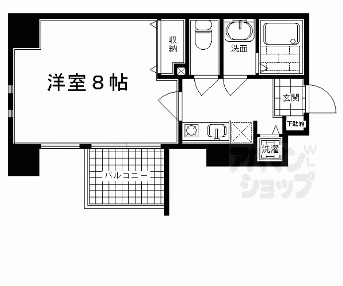 【アスヴェル京都二条烏丸】間取