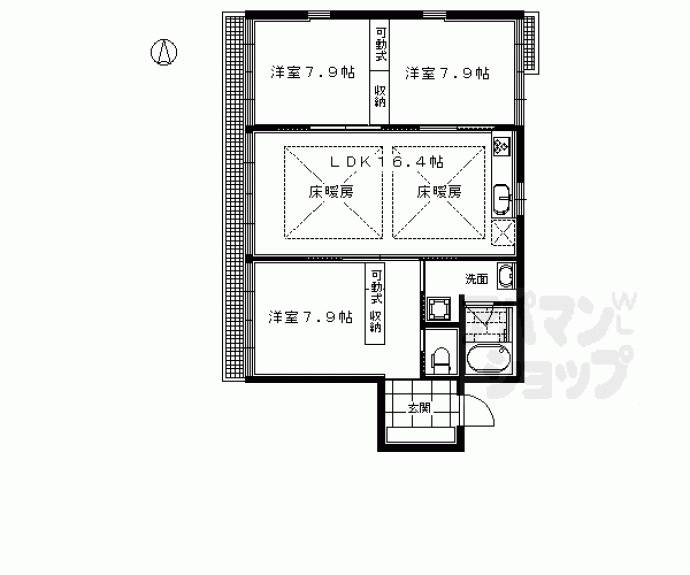 【アーバネックス三条】間取