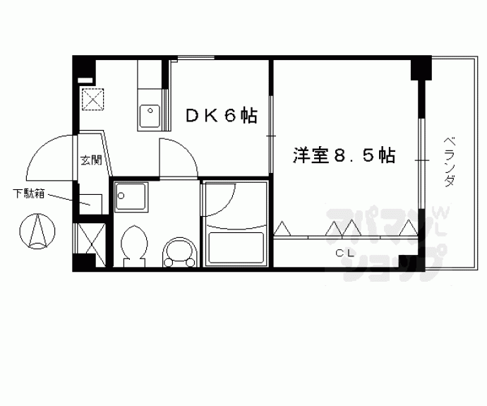 【押小路フラット】間取