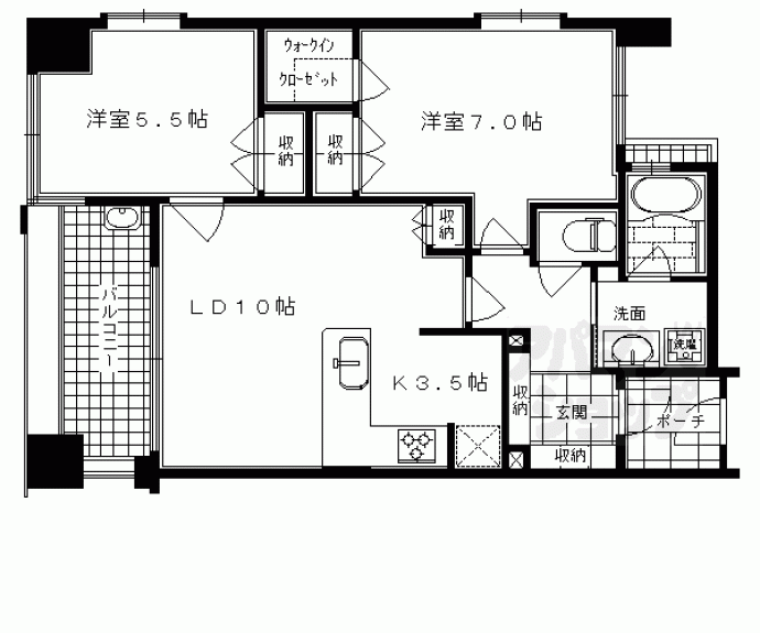 【アスティミア御池東洞院通】間取