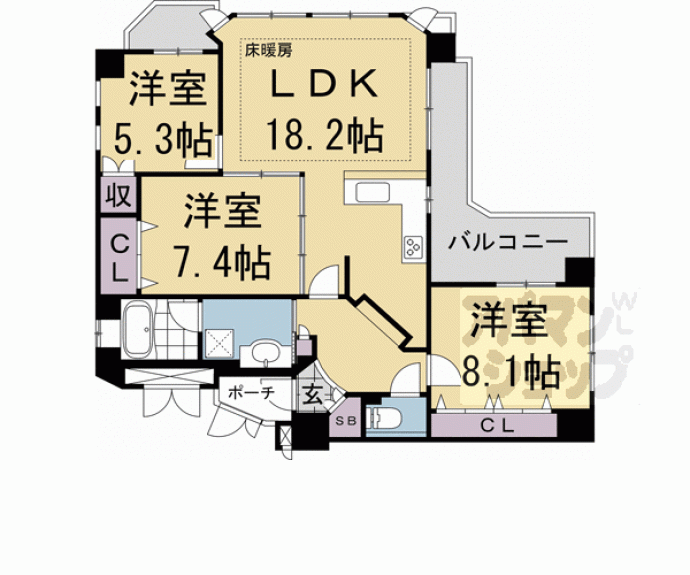 【アスティミア御池東洞院通】間取