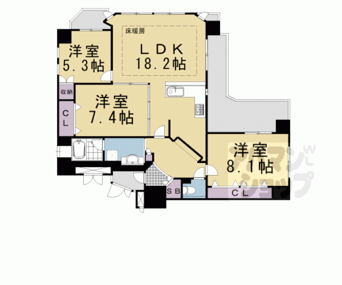 【アスティミア御池東洞院】間取