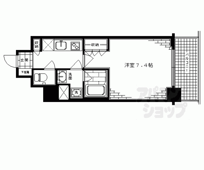 【アスヴェル京都市役所前Ⅱ】間取