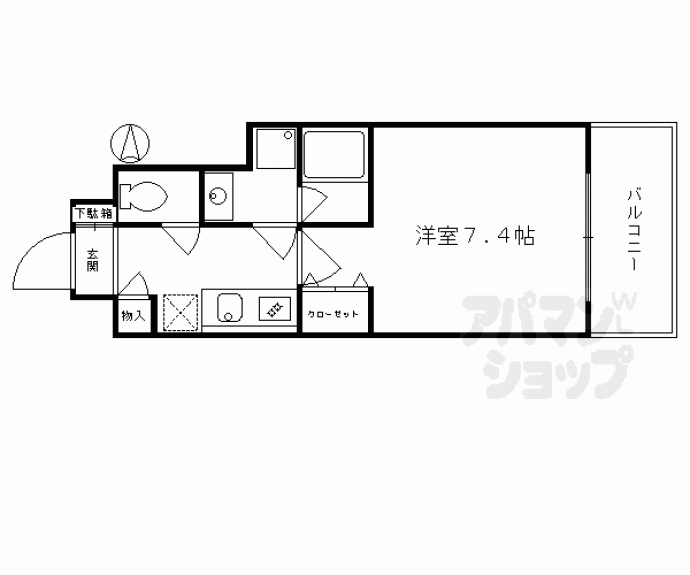 【アスヴェル京都市役所前Ⅱ】間取