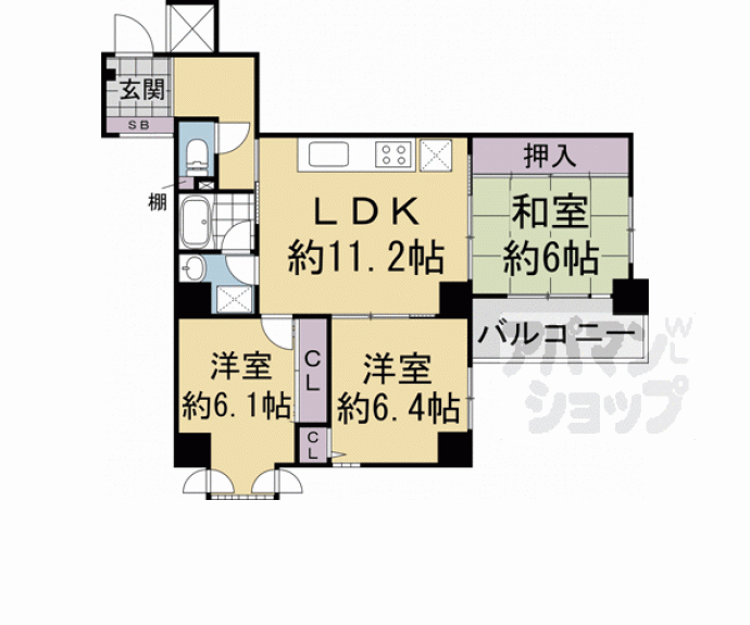 【御幸町パークハイム】間取