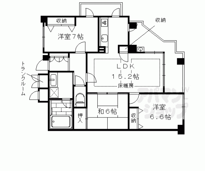 【グランコート西院】間取