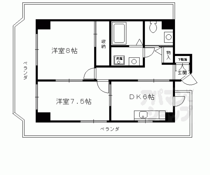 【ピュアコート五条】間取