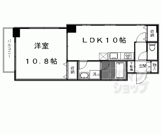 【大宮通今出川下ル薬師町マンション】間取