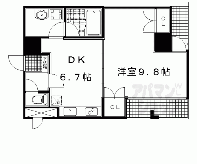 【大宮通今出川下ル薬師町マンション】間取