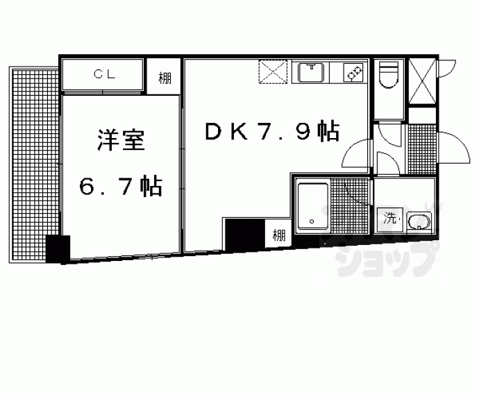 【大宮通今出川下ル薬師町マンション】間取