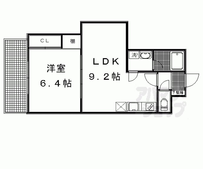 【大宮通今出川下ル薬師町マンション】間取