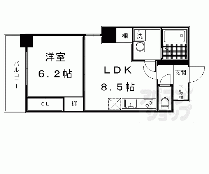 【大宮通今出川下ル薬師町マンション】間取