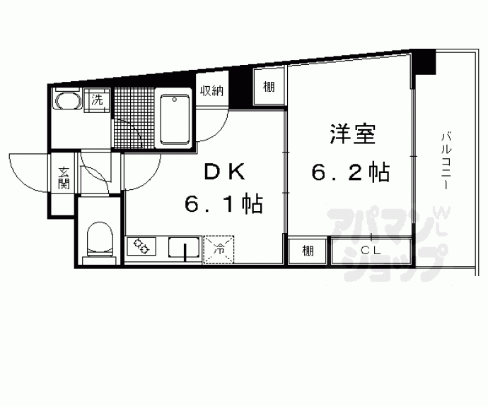 【大宮通今出川下ル薬師町マンション】間取