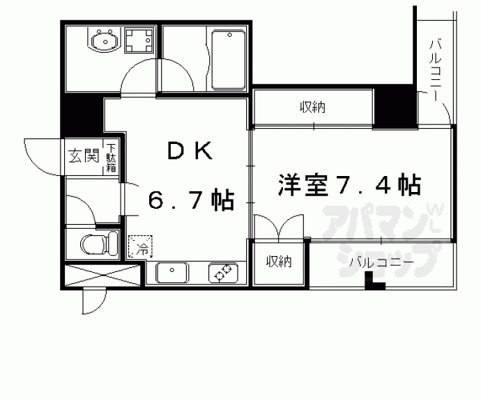 【大宮通今出川下ル薬師町マンション】間取