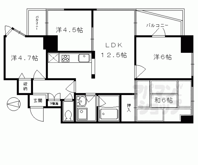 【シンフォニーリサーチパークＥａｓｔ】間取