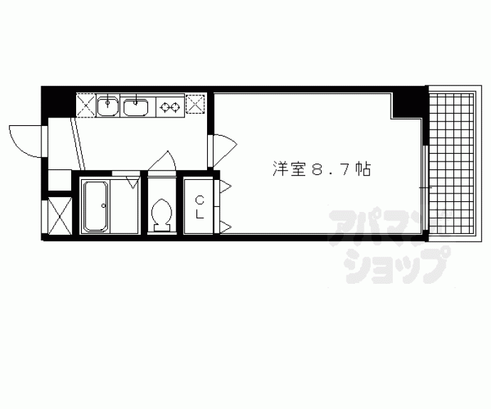 【パルティール四条】間取