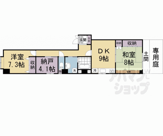 【パルティール四条】間取