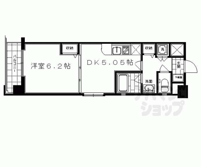 【ベラジオ四条烏丸Ⅱ】間取