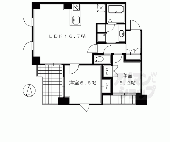 【コンフォール御幸町御池フェルテ】間取