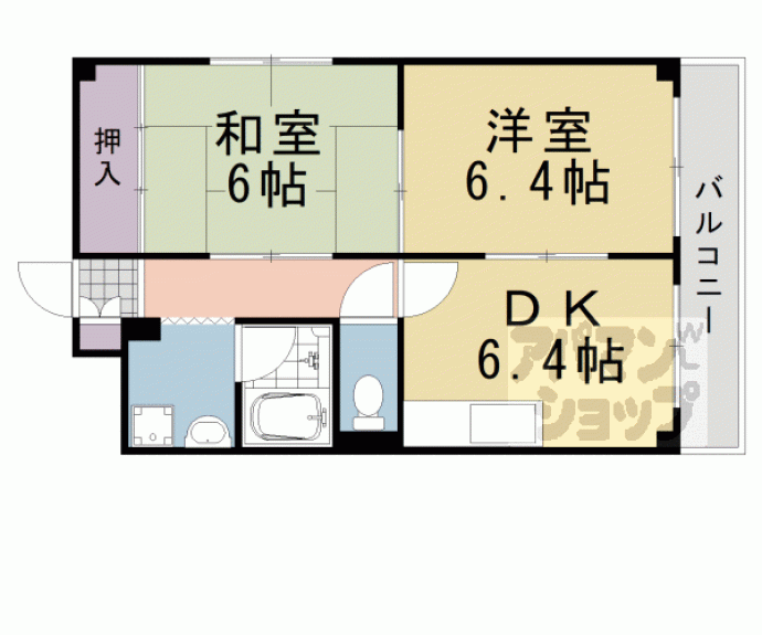 【ウインドベル四条大宮】間取