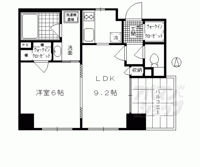 【グラビスコート四条烏丸】間取