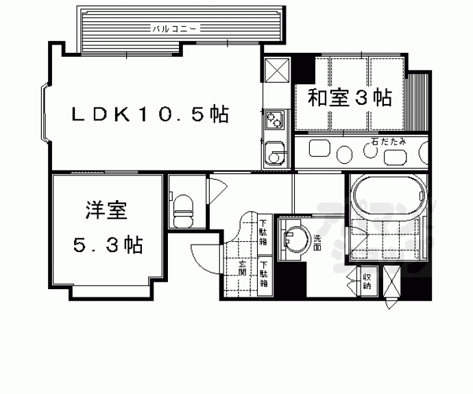 【ハウスセゾン御所南】間取