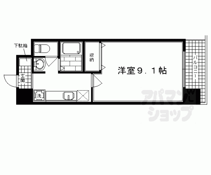 【ハウスセゾン御所南】間取